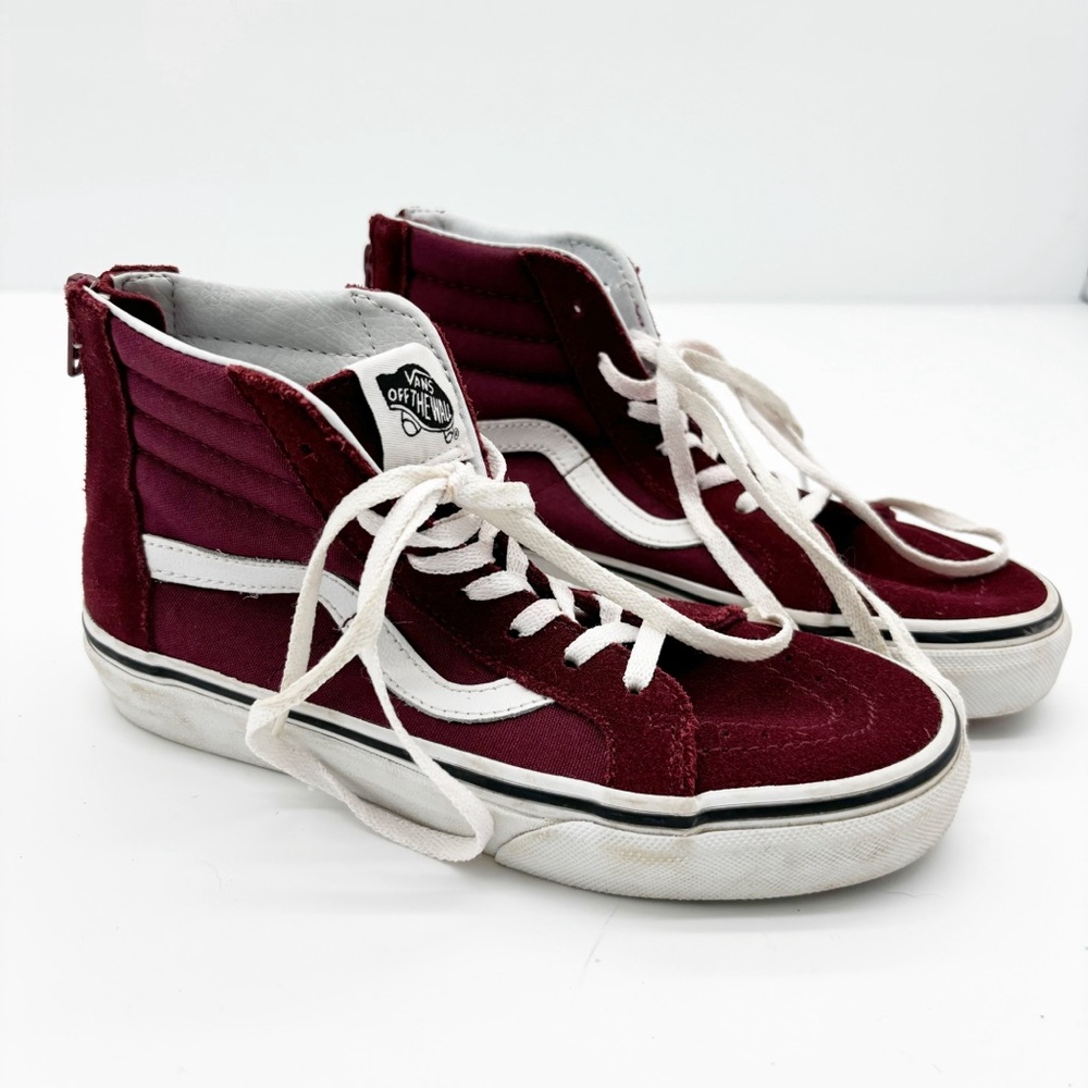 Vans Red Suede High Top Sneakers